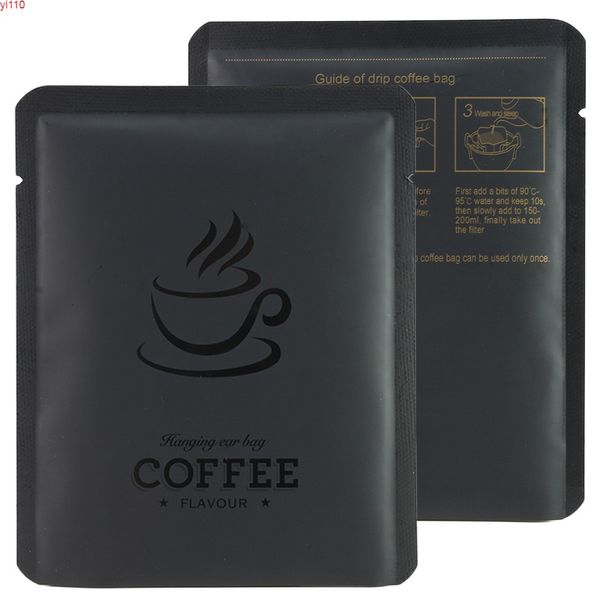 10x12cm Matte Preto / Vermelho Calor Selable Package Package Bag Coffee Pow Pouch Bean Organização com designGoods