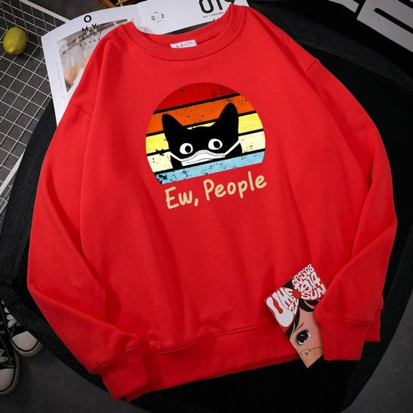 

men's hoodies & sweatshirts ew people black cat mask prints men fashion casual hoodie autumn big size hoody korean fur-liner tracksuit