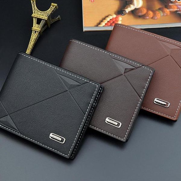 

genuine leather wallets designer men business bifold wallet purse with coin pocket, Red;black