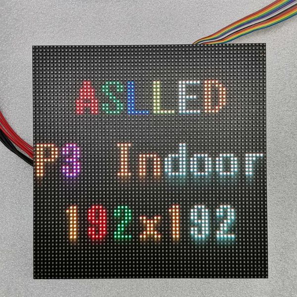

indoor hd rgb led display p3 smd full color vidoe advertising module 192x192mm