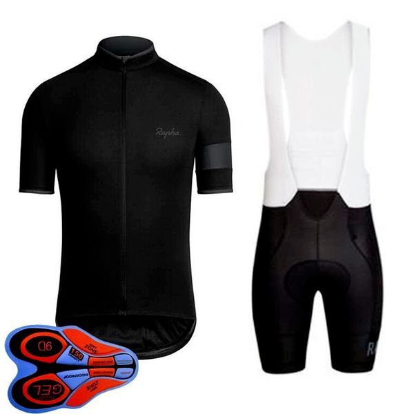 

rapha cycling jersey full set pro bicycle maillot bottoms clothes mtb road bike shorts suit men ropa ciclismo, Black;red