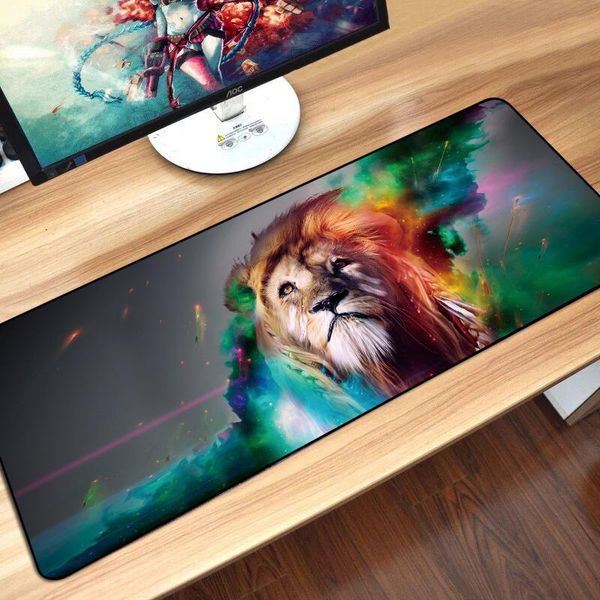 

mouse pads & wrist rests sovawin animal gaming pad large xl natural rubber keyboard desk mat lion computer mousepad locking edge anti-silp f