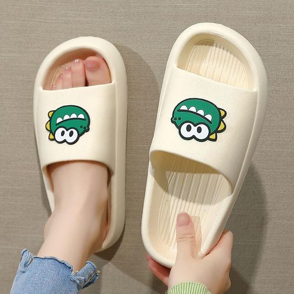 

slippers ins summer fashionable comfortable lovely couples have a feeling of slipping stepping on excrement at home, Black