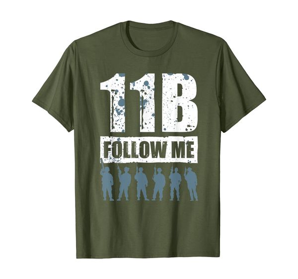 

11 bravo follow me infantry t shirt 21610, White;black