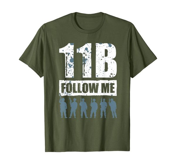 11 bravo follow me infantry t shirt 21610, White;black.