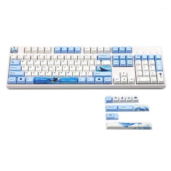 

cherry profile 108 five sides dye sublimation pbt keycap for standard ansi mx switches mechanical keyboard 3800 38501