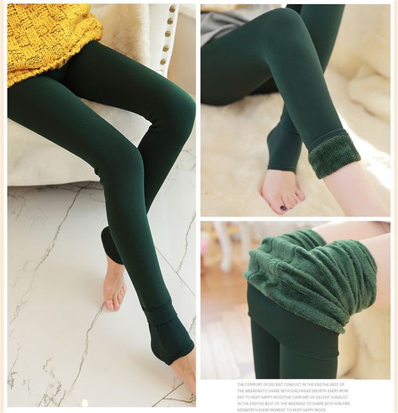 

engage women's fleece legging elasticity plus size high waist winter leggings, Black