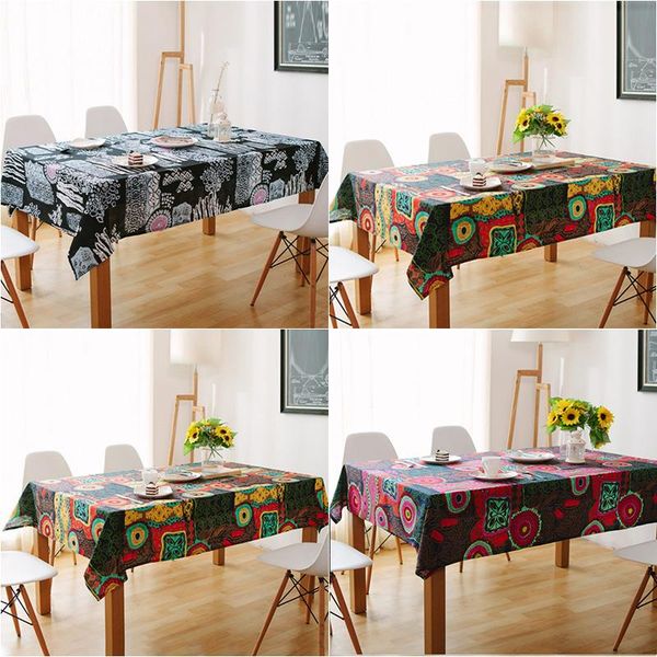 

table cloth retro ethnic tablecloth washable cover cotton linen coffee clothes rectangular el home dining
