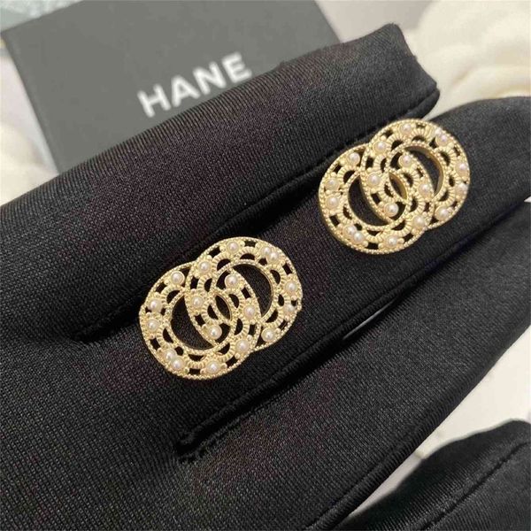 

2021 popular pearl earrings diamond fragrance home earrings pearl gold earrings small fragrance granny jewelry new2fh, Golden