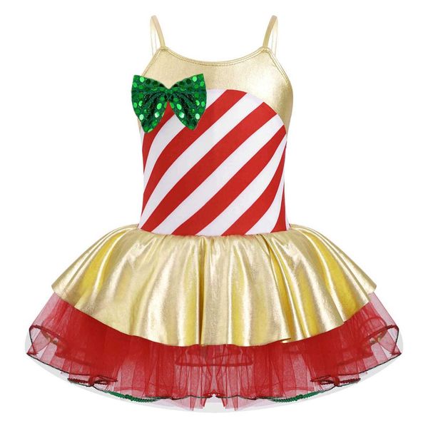 Детские девочки балетные классы танцевальная одежда Одежда балерина костюмы фея Party Stripes Sequins Tulle TUTU платье для сценических характеристик G1026