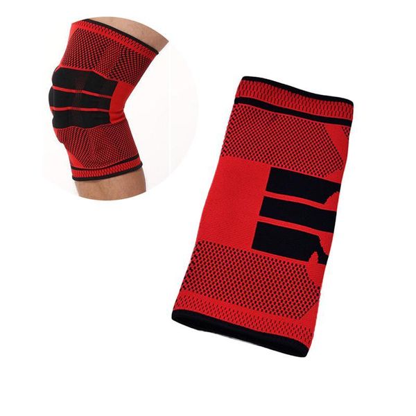 

elbow & knee pads 1pc anti-collision riding spring support silicone mountaineering running fitness breathable elastic braid legs sports, Black;gray