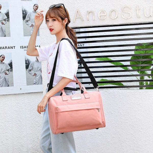

duffel bags style portable travel bag oxford large capacity waterproof gym short distance luggage storage for women xa708f