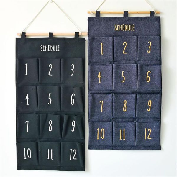 

storage boxes & bins 12 pockets waterproof oxford fabric hanging bag numbered classroom charts for cell phones organizers purple blue navy