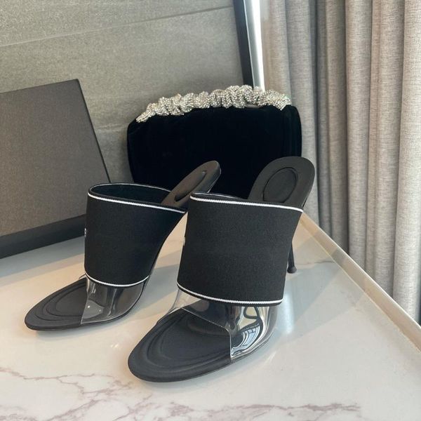 

dress shoes 2021 style sandals famous luxury designer brands fashion aw women sienna high heeled slippers sexy, Black