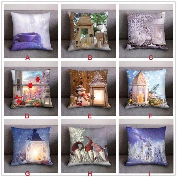 

pillow case 2pcs pillowcase print polyester sofa car cushion cover home decor christmas durable n50