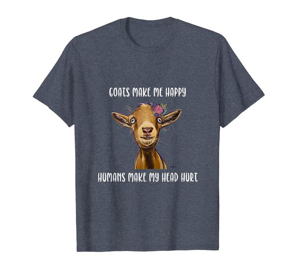 

Goats Make me Happy Shirt, Goat Lover T-Shirt, Mainly pictures