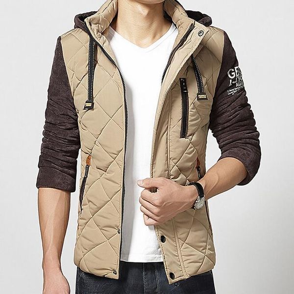 

men's down & parkas 2021winter male cotton coat of cultivate one's morality short thickening warm cotton-padded jacket, Black