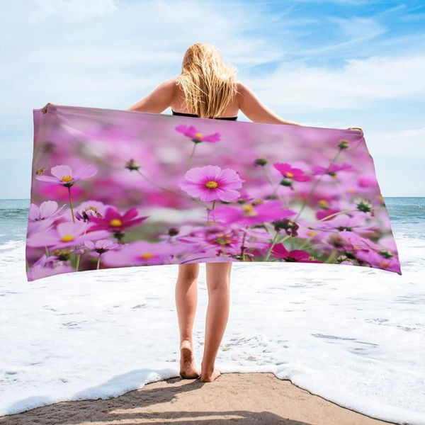 

towel rose red flower bee bath camping bathroom accessories face microfiber beach