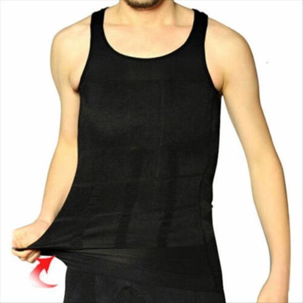 

mens slim body shaper tummy belly fatty underwear vest corset shapewear sleeveless o neck blusas, White;black