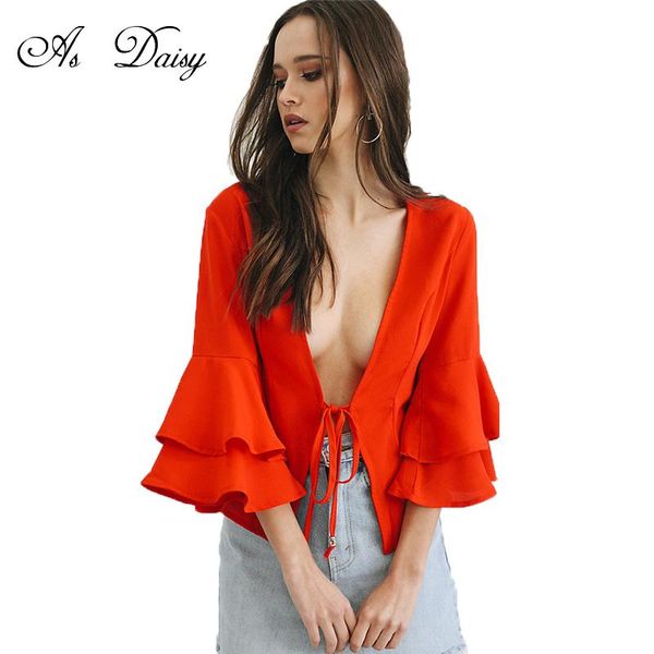 

women's suits & blazers as daisy fashion women blazer red v neck 3/4 sleeve casual thin outfit autumn 2021 girls cropped jk1703, White;black