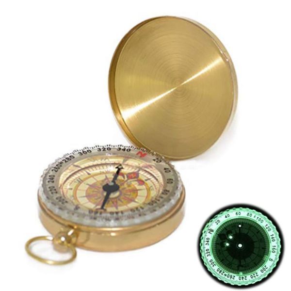 

ruler tool clamshell pocket metal measuring luminous compass watch outdoor with portable pure multi-function copp gadgets