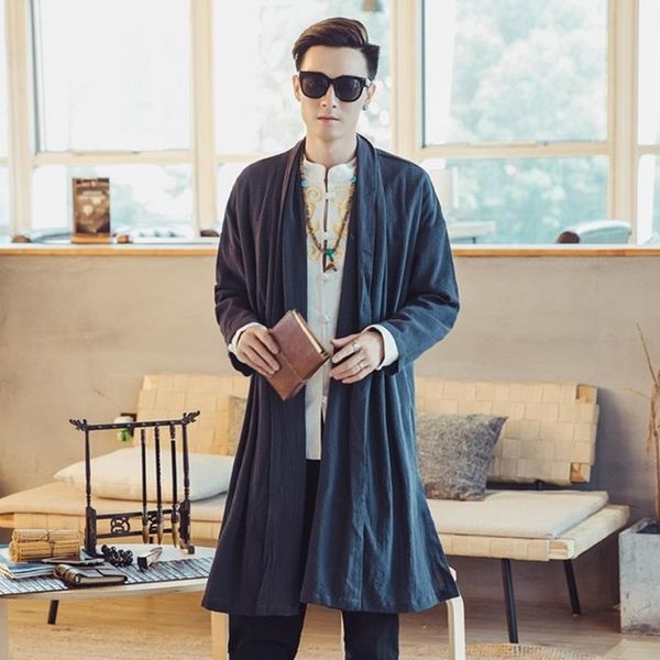 

ethnic clothing chinese style summer casual shirt 2021 vintage long hanfu robe tang suit kimono cardigan coat asian clothes kk3513, Red