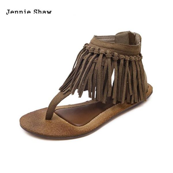 

summer fringe flats sandals women shoes casual/leisure flip size 40 beach, Black