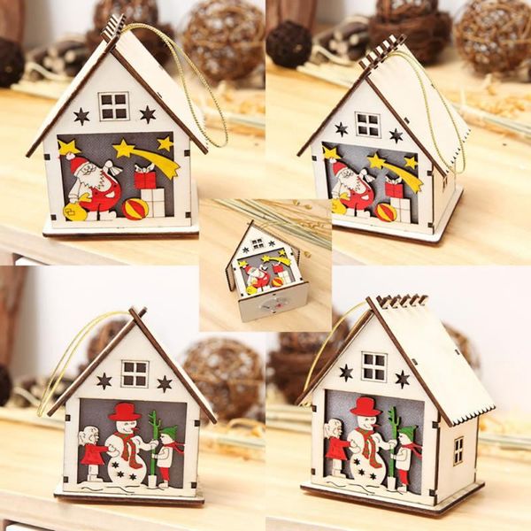 

party decoration christmas tree hanging wood color snowman home decor crafts decorations light cabin el bar