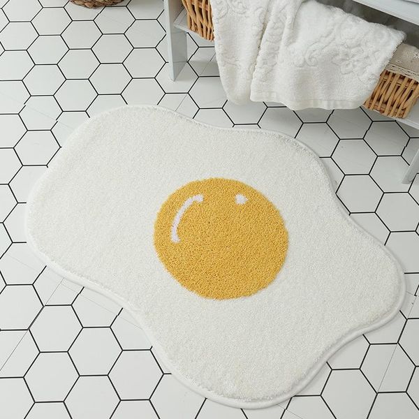 

cushion/decorative pillow 55x75cm oval poached egg velveteen bathroom shower room door mat non-slip welcome entry rugs