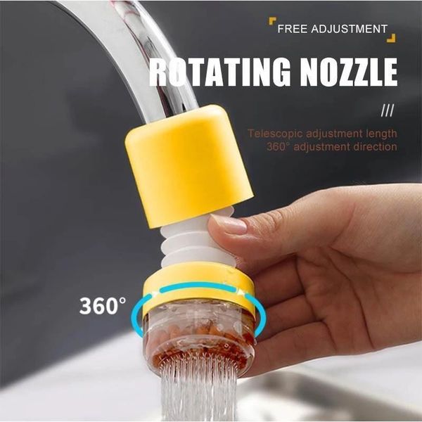 

kitchen faucets rotatable filter shower nozzle extended water swivel head faucet bubbler extender splash-proof dropship