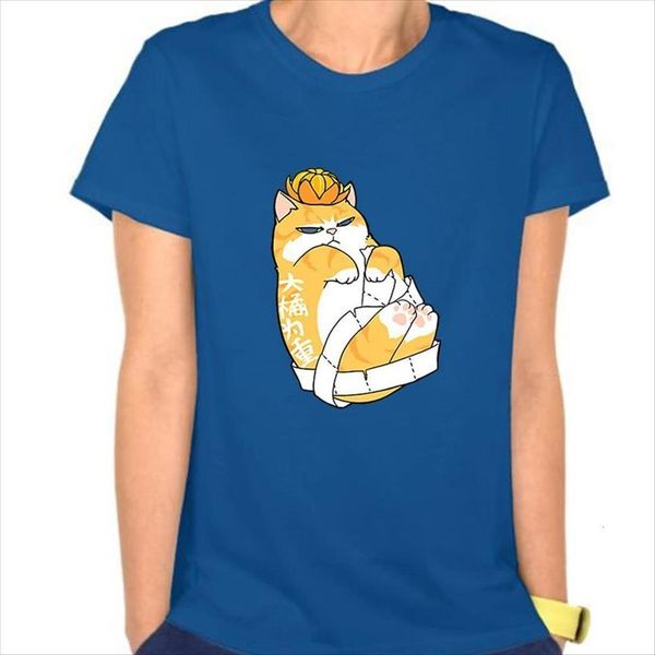 

funny orange cat printing women t shirts harajuku short sleeve daily casual wear oversize, White
