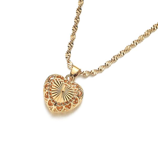 

lover valentines gift for women gold color romantic heart pendant necklace, Silver
