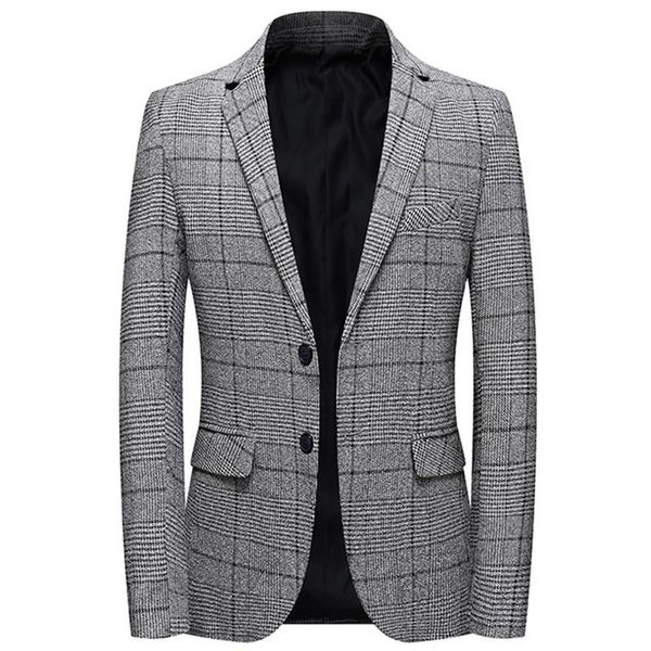 

men's suits & blazers nice casual boutique business plaid party dress jacket / male slim fit groomsmen wedding suit blazer coat, White;black