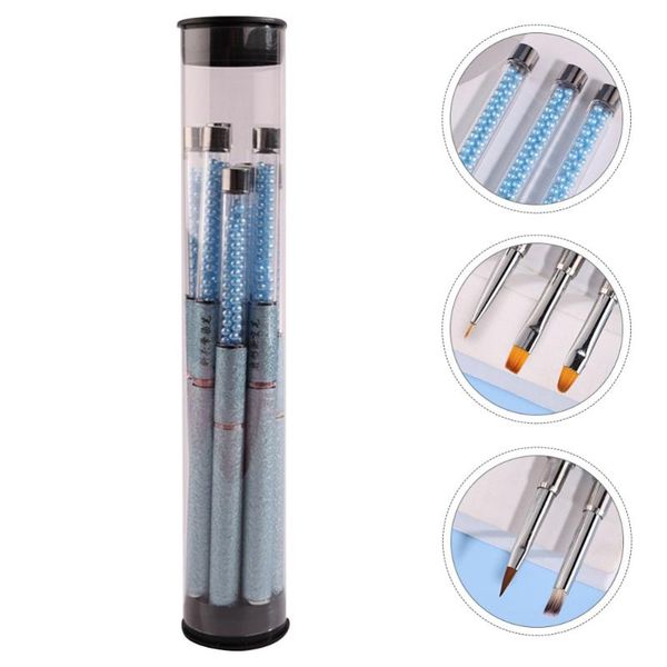 

nail brushes 10pcs manicure pen marker nial line drawing brush portable, Yellow