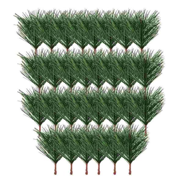 

decorative flowers & wreaths 30 pcs 1 set realistic ornaments versatile simulated pine branches (green)