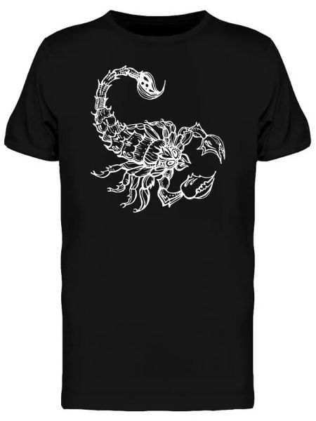

poisonous scorpion tattoo men's tee -image by shutterstock, White;black