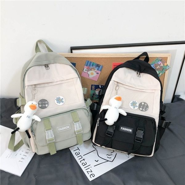 

japane fashion men's backpack trendy all-match student school bag large capacity light travel