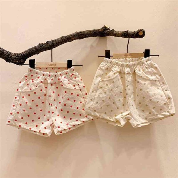 

summer baby short dot s for girls fashion girl boys children pants s flower clothing 210521, Black