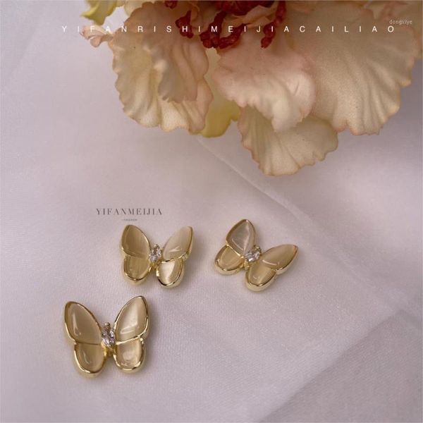 

10pcs/lot nail art gold net red butterfly shell cat's eye jewelry three-dimensional decoration1, Silver;gold