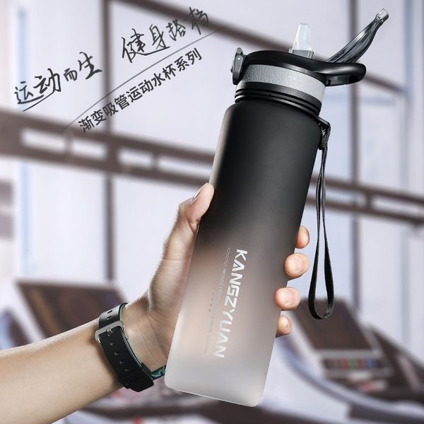 

Large capacity cycling travel fitness tritan outdoor sports kettle straw cup