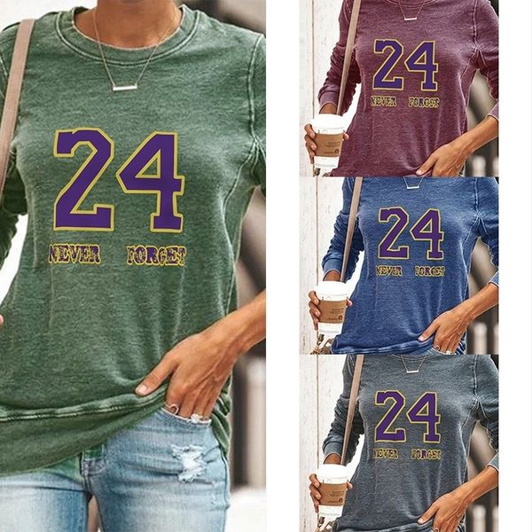 

women's hoodies & sweatshirts european and american style round neck long sleeve pullover blouse 24 digital printing casual sweate, Black