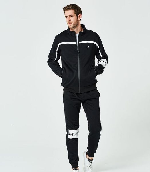 

tracksuits men's set 2 pcs zipper autumn sportswear fashion casual tracksuit male sweatshirt jacket +pans suit hoodies, Gray