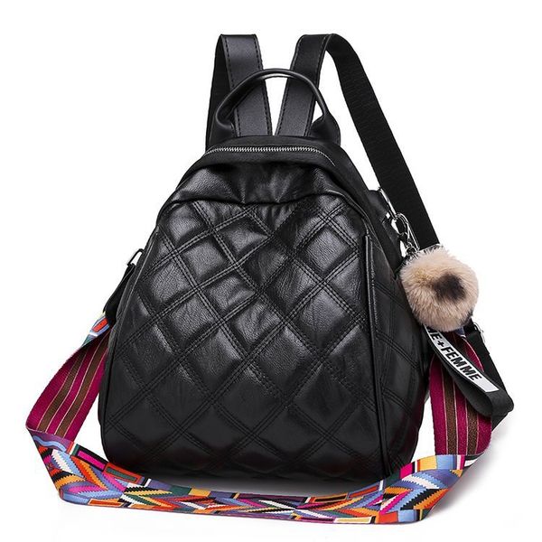 

backpack embroidered lingge hair ball ribbon pendant shell women's bag 367