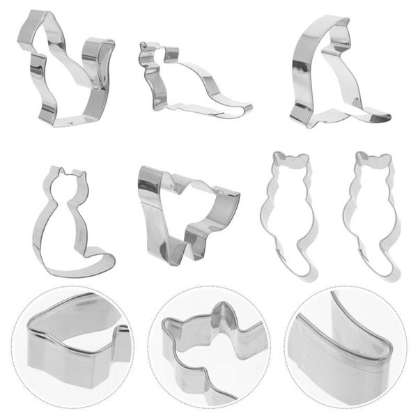 

8pcs cat biscuit cutters cookie mold baking tool (random style) moulds