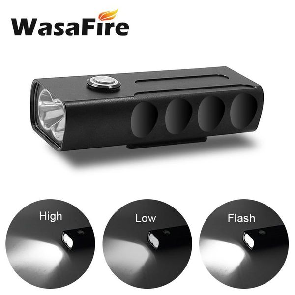 

wasafire 2*t6 led bike headlight usb rechargeable bicycle front light 3 modes cycling lantern with mount bracket lights