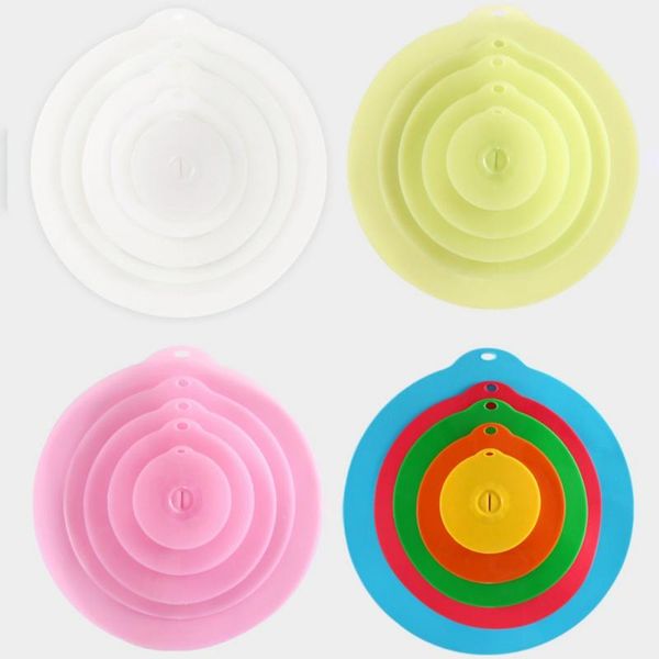 

kitchen storage & organization 5pcs silicone stretch lids universal wrap bowl pot lid covers in dishwasher microwave accessories