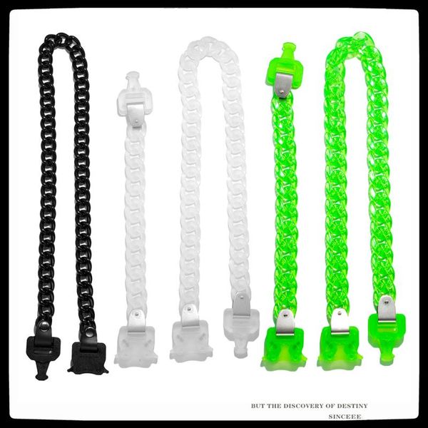 

link, chain sexmara 20fw hip hop punk 1017 alyx 9sm rollercoaster track pvc letter logo buckle bracelet for men women girls jewelry, Black