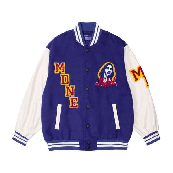 

men's hoodies & sweatshirts embroidered contrast letters sew man's baseball jacket in autumn harajuku marks fashion loose collar 3, Black