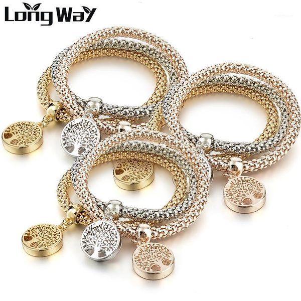 

longway tree of life charm bracelets for women set1700021, Golden;silver