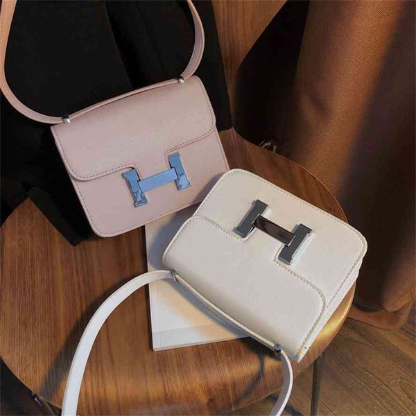 

handbag2021 korean spring temperament kangkang versatile h-button single shoulder messenger bag female student ins large capacity super fire